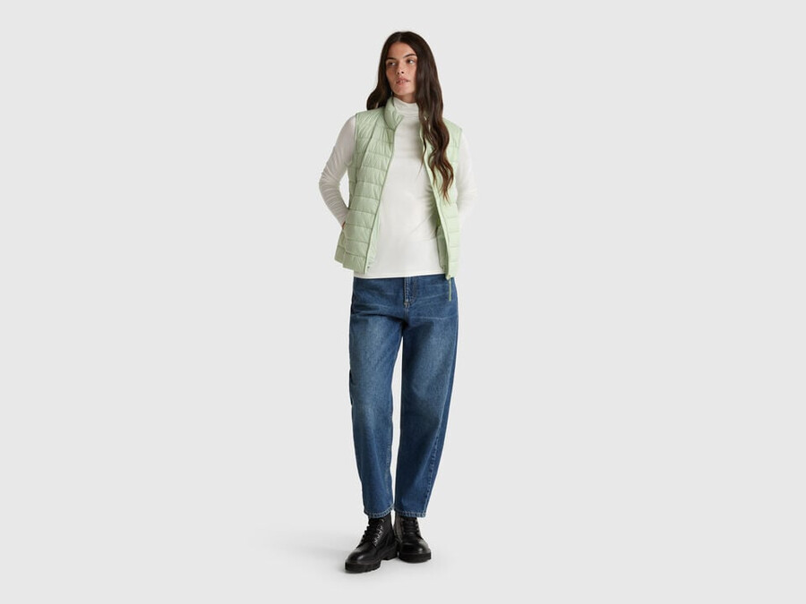 slim fit prošívaná vesta