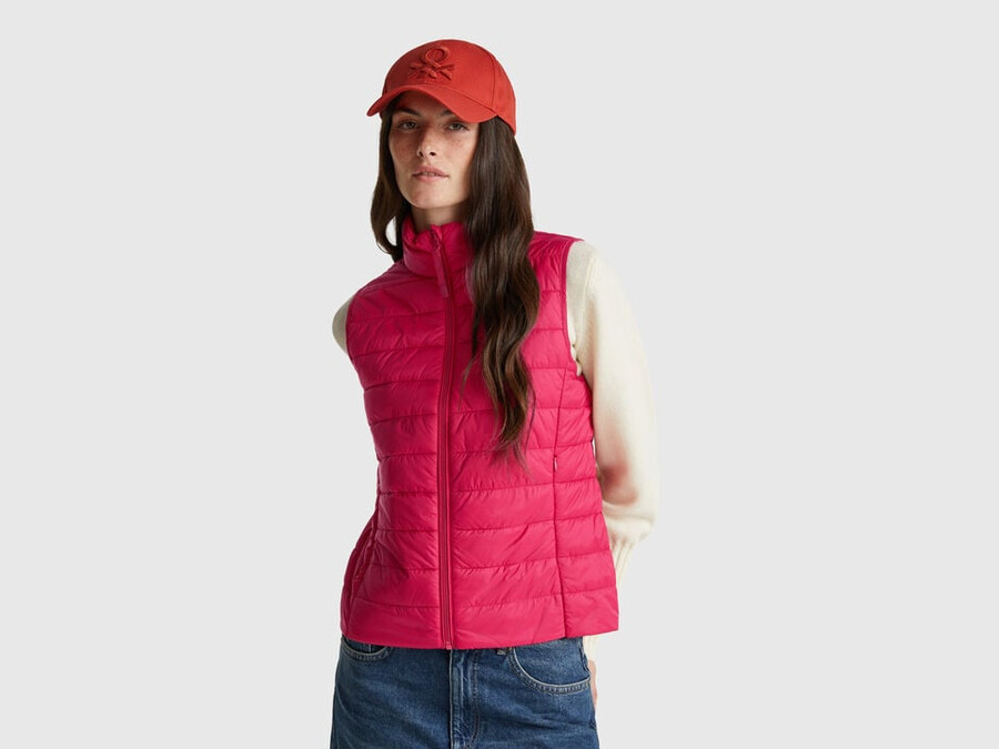 slim fit prošívaná vesta