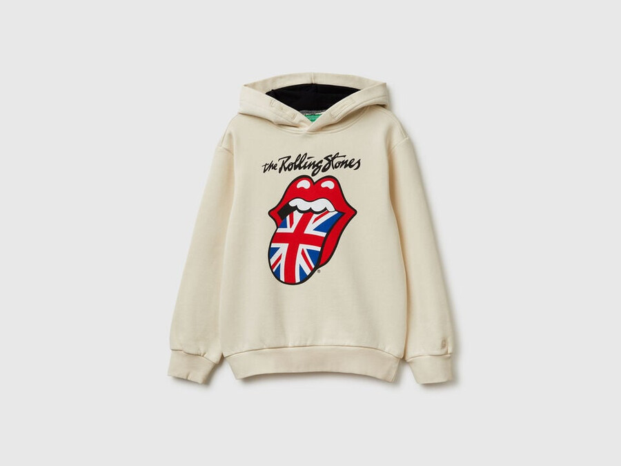 mikina s nápisem „the rolling stones